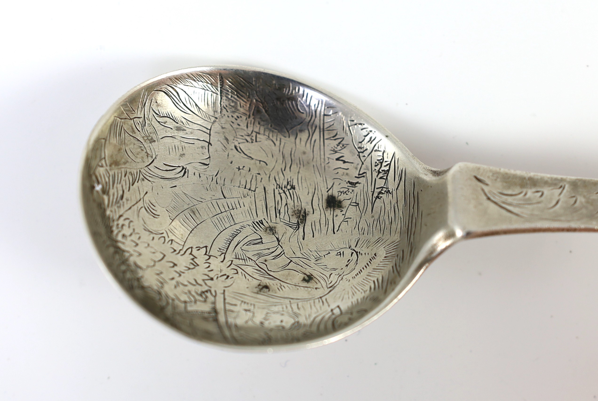 A late 17th century Danish silver spoon